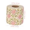 Healvian Rose Printed Toilet Paper Rolls Bamboo Pulp Soft Floral Tissue 2 Pack Decorative for Bathroom Kitchen Travel view 2