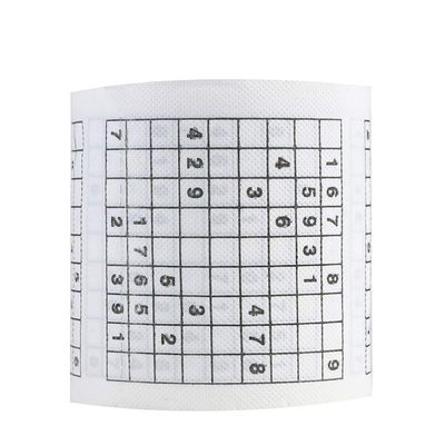 Funny Sudoku Bathroom Tissue,Novelty Bath Tissue Roll Toilet Paper Potty Gag Prank Toilet Paper Classic Puzzle Sudoku Game Paper Roll for Home Cafe Shop Restaurant (As Shown)