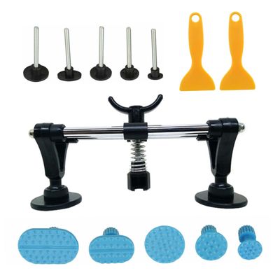 SOLUSTRE Paintless Tool Bridge Lifter Set Horn Pick Scrapers and Pads for Auto Body Dent Removal