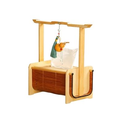 DFHS46JK Tissue Box Cover Tissue Box Holder Portable Tissue Box Cover Chinese Retro Facial Tissue Dispenser for Home Bathroom Living Room Bedroom Dinning Room Office In Living Room