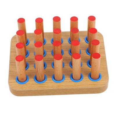 FOMIYES Rehabilitation Training Board for Hand and Finger Strengthener Wooden Pegs Exercise Equipment for Finger Strength Pegboard for Stroke Seniors Patient Elderly Fine Motor Skills
