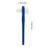 FOYTOKI Denture Cleaning Brush Double Sided Toothbrush 2pcs Set White and Blue T-Shape False Teeth Cleaner for Oral Care and Denture Hygiene view 2