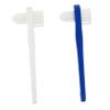 Baluue 2pcs Double Sided Denture Brush T-Shape Heads, False Teeth Cleaner Toothbrush Set for Oral Denture Cleaning, White and Blue Colors Suitable for Daily Use view 1