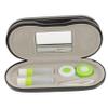 Anneome Portable Travel Lens and Eyeglass Case Double Bottle Black Compact Myopic Lens Storage Box and Glasses Protection view 1