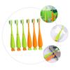 BELLIFFY 6pcs Boy Girl's Toothbrushes Soft Bristle Carrot Toothbrush for Boys and Girls view 4