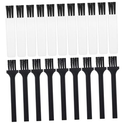 FRCOLOR 30pcs Electric Cleaning Brush with Soft Plastic Bristles for Small Gaps and Keyboard Cleaning, Replacement Accessory for Precise Beard Trimmer Maintenance