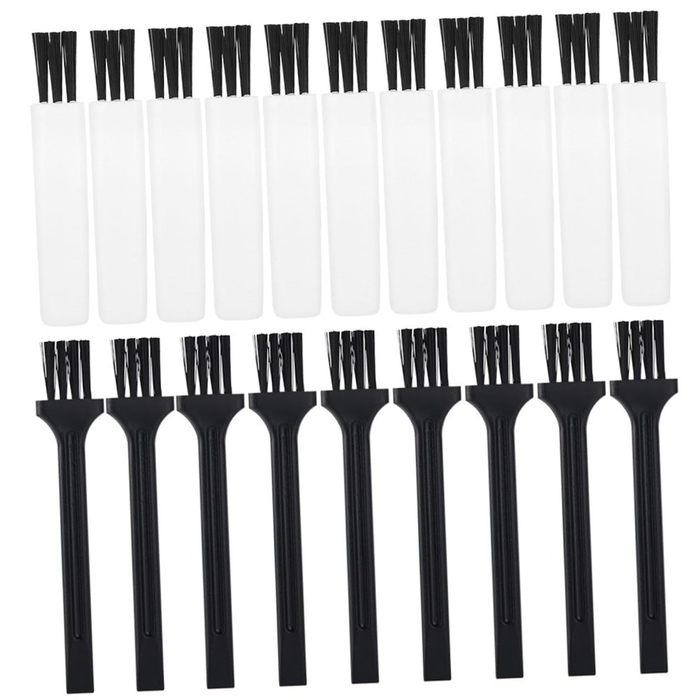FRCOLOR 30pcs Electric Cleaning Brush with Soft Plastic Bristles for Small Gaps and Keyboard Cleaning, Replacement Accessory for Precise Beard Trimmer Maintenance
