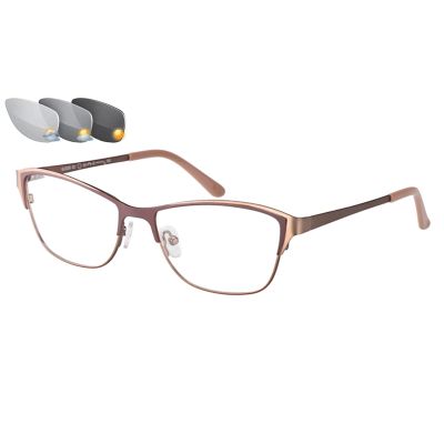 Xiaoxu Women Photochromic Reading Glasses Fashion Cat's Eye Frame Ultralight Comfortable Elderly Eyewear Anti Glare Sun Readers,C2-+1.00