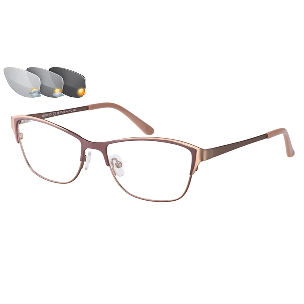 Xiaoxu Women Photochromic Reading Glasses Fashion Cat's Eye Frame Ultralight Comfortable Elderly Eyewear Anti Glare Sun Readers,C2-+1.00