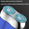 New Model Mini Dual-Head Electric Shaver, Mini Razor Dual Head Portable, Double Head Razor, Pocket Size Washable Electric Razor, Double-Ring Magnetic Cutter (Silver) view 2