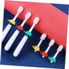 KOMBIUDA 3pcs Manual Cartoon Boys and Girls Toothbrush for Boy Girl's Teeth Cleaning Soft Bristles Girl Dental Care for Year Olds Random Color view 3