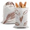 2 Pack Bread Bags To Keep Loaves Fresh - 40cm X 30cm - Pantry Storage Solution - Reusable Holders For Homemade Bakery - Eco-Friendly Reusable Wraps view 1