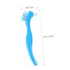 HOMOCONO 6pcs Dual Head Dental Cleaning Brush for False Teeth, Blue Double Sided Toothbrush Set for Denture Care and Oral Hygiene, Portable Dental Toothbrush for Adults view 2