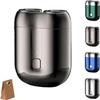 2025 New Upgrade Pocket Shaver USB Mini Shavers for Men, Rechargeable Waterproof Compact Electric Shaver, Double Head Razor, Electric Mini Portable Razor (Gray) view 1