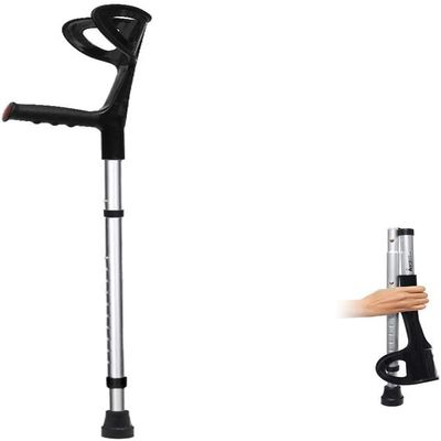 HUIBBGO Forearm Crutches Adjustable Forearm Crutches 1 Pair of Sturdy Aluminum Lighter Crutches Handle with Comfortable High Density Grip Lightweigh