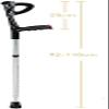 HUIBBGO Forearm Crutches Adjustable Forearm Crutches 1 Pair of Sturdy Aluminum Lighter Crutches Handle with Comfortable High Density Grip Lightweigh view 2