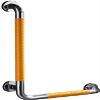 19 * 27 Inch L-Shaped Bathtub And Shower Grab Bar Stainless Steel Vertical Angle Grab Bar Wall-Mounted Non-Slip Disabled Bathroom Grab Bar For Pregnant Women Elderly(Yellow,Right) view 1