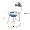 ZGYOZMNG Folding Lightweight Commode Portable Camping Toilet Chair Bedside Commode Elderly Disabled Folding Non Slip Shower Chair with Backrest for Trips Hiking Commode Toilet Chair Seat view 2