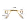 25pcs Eyeglasses Bridge Glasses Nose Pad Arm Metal Rimless Frame Bridge Nose Pad Holder Eyewear Accessory(Black 25pcs) view 3