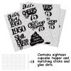 18pcs Black Glitter Dessert Cupcake Pick for Oh Crap Im 75 Old as Dirt 1950 Theme Decor Supplies Men Women Happy 75th Birthday Party Decoration view 3