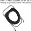 ZGYOZMNG Folding Lightweight Commode Camping Folding Commode Portable Toilet Bedside Commode Toilet Chair Shower Stool Bath Chair for Pregnant Women and Disabled Commode Toilet Chair Seat view 3