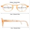 ABETOS Round Folding Blue Light Blocking Reading Glasses Ultra-light Oval Foldable Portable Spring Hinge Computer Readers for Women Men with Case, Orange 1.0 view 2