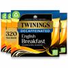 Twinings English Breakfast Decaf Tea | Golden, Well Rounded & Full Bodied Decaffeinated Black Tea | Multipack Bulk Buy, 320 (4 x 80) Biodegradable Tea Bags view 1
