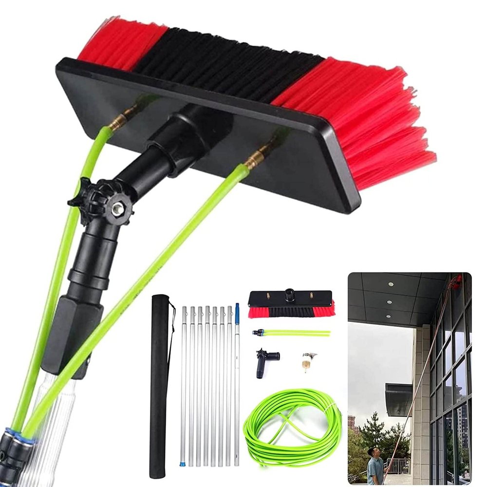 5m Photovoltaic and Solar Panel Cleaning Pole with Water Fed Brush Professional Window Cleaning Equipment for Home and Commercial Use