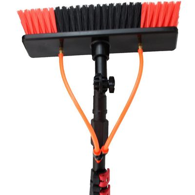 12FT Water Fed Pole Kit with Telescopic Extension Pole for Window Cleaning Outdoor Glass Solar Panel Spray Washer Equipment with Brush