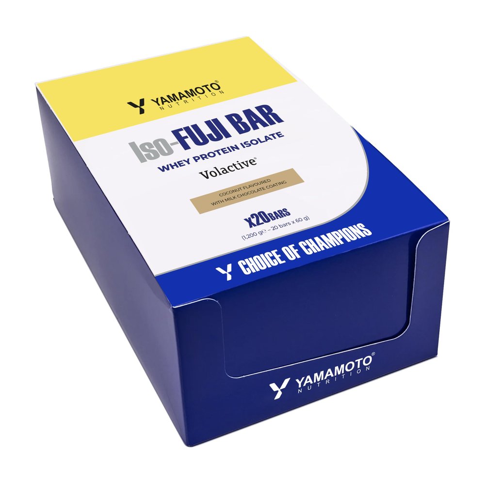 Yamamoto Nutrition Iso-Fuji BAR, Multilayer Bar with 13 g Protein, Enriched with Volactive Isolated Proteins, Sacher Flavour with Dark Chocolate Cover
