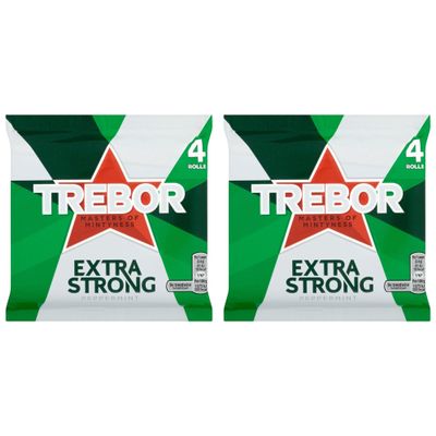 2 x Extra Strong Peppermint Mints | 8 Rolls of Breath Freshening Mint Sweets | 41g Each | Mint Lozenges for Long-Lasting Fresh Breath | Cool & Intense Peppermint