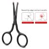 Nose Hair Scissors, Eyebrow Scissors Effective Cutting with Curved Tip Safety Rounded Facial Hair Scissors Grooming Scissors for Nose, Eyebrow, and Beard Trimming view 3
