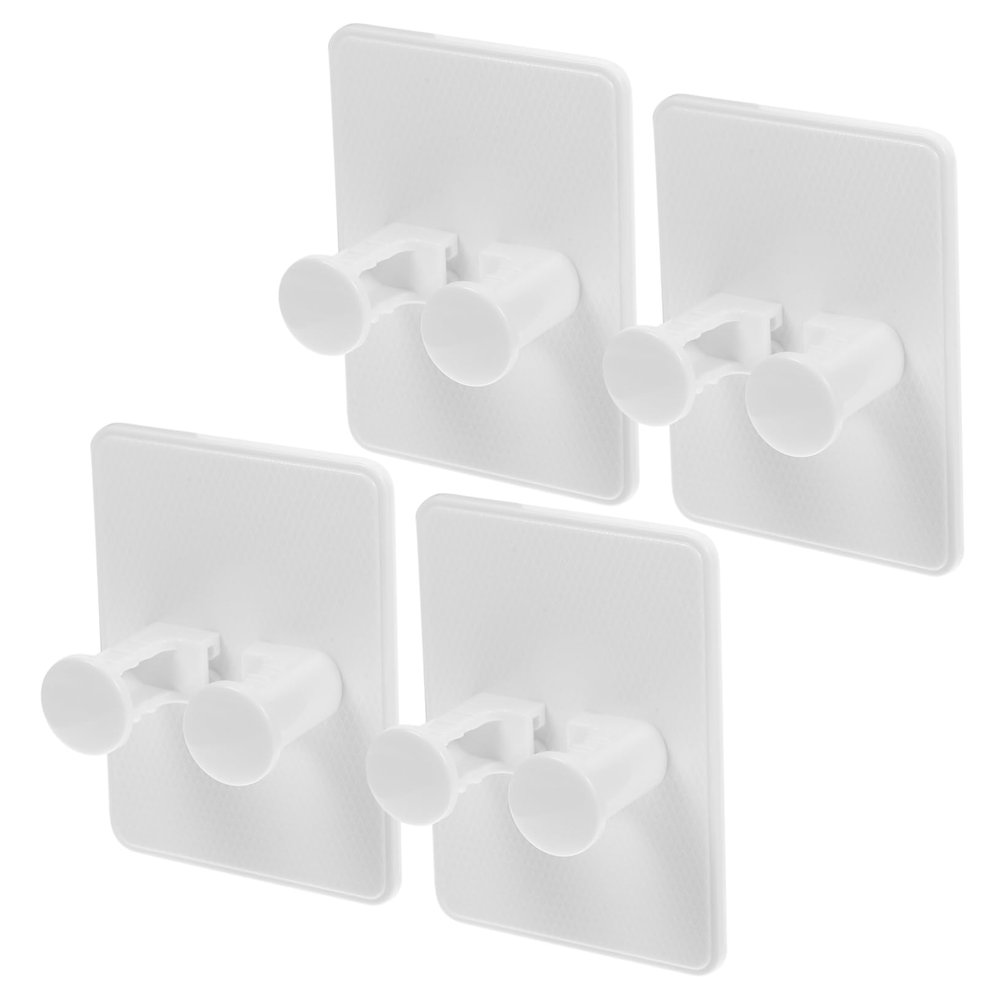 minkissy 4pcs Wall Hooks and Brush Holder Shaving Stand Hanging Storage Clips Display Hooks for Home