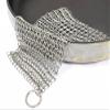 Quick Parts Delivery 304 Stainless Steel Cast Iron Scrubber - 8 x 8 Inches Cleaner Chainmail Dish Scouring Pad for Dishwasher Cleaning - Chainmail Scrubber for cast Iron Pans - Dutch Ovens Grills view 1