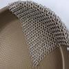 Quick Parts Delivery 304 Stainless Steel Cast Iron Scrubber - 8 x 8 Inches Cleaner Chainmail Dish Scouring Pad for Dishwasher Cleaning - Chainmail Scrubber for cast Iron Pans - Dutch Ovens Grills view 2