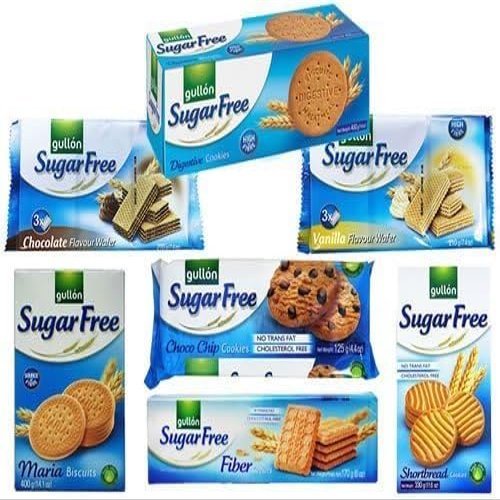 Gullon Sugar Free Biscuits cookies Mixed Selection Pack x 7 Healthy Variety pack diabectic friendly | Mixed selection Biscuits Assorted | Perfect for gifting friends & Family, All Occasions Hamper