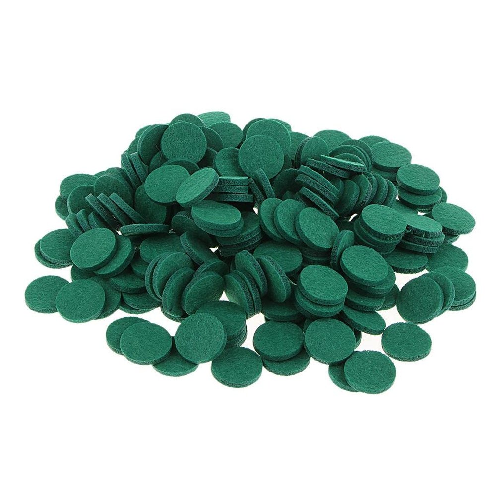 FewNvWa 200 Count 21mm Pads for Essential Oil Diffuser Locket Jewelry, Green