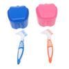 minkissy Denture Box for False Tooth Storage Portable Plastic Denture Box Soft-Bristle False Tooth Brushes for Orthodontic Care view 1