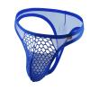 Men's Thong Hipster Briefs Mesh Sexy Mesh Underwear Low Rise G-String Sexy Comfortable T-Back Thong Breathable for Sissies Crossdressers Transgender Individuals, darkblue, S view 1