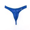 Men's Thong Hipster Briefs Mesh Sexy Mesh Underwear Low Rise G-String Sexy Comfortable T-Back Thong Breathable for Sissies Crossdressers Transgender Individuals, darkblue, S view 2