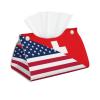 Kuilepa USA Switzerland Print Tissue Box Cover,Stylish Tissue Box Holder Decorative Tissue Cover for Bathroom Toilet Bedroom Living Room Table Desk Office view 1