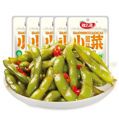 Pickled pepper radish,Enoki mushroom,dried radish,Sour beans,Healthy vegetarian vegetables,Pickles,Instant Meals,Delicious snack gifts (green soybeans,10 packs)