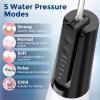INSMART Water Flosser for Teeth: Portable Travel Flossers Set for Teeth Cleaning with 5 Modes, Cordless Dental Electric Flosser for Oral Care, Rechargeable Floss DIY Mode IPX7 Waterproof view 2