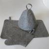 Glixoft 1 Set Sauna Five-piece Set Bath House Hat Bathing Cap Wool Bath Hats Sauna Hat, Spa Hat Sauna Accessories for Sauna Supply view 4