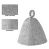 lasuroa 2pcs Sauna Hats & 2pcs Sauna Mats, High Absorbent Premium Felt Banya Set Sauna Caps And Sauna Pads Cushion Practical Steam Bath Sauna Accessories for Women And Men(Gray) view 4