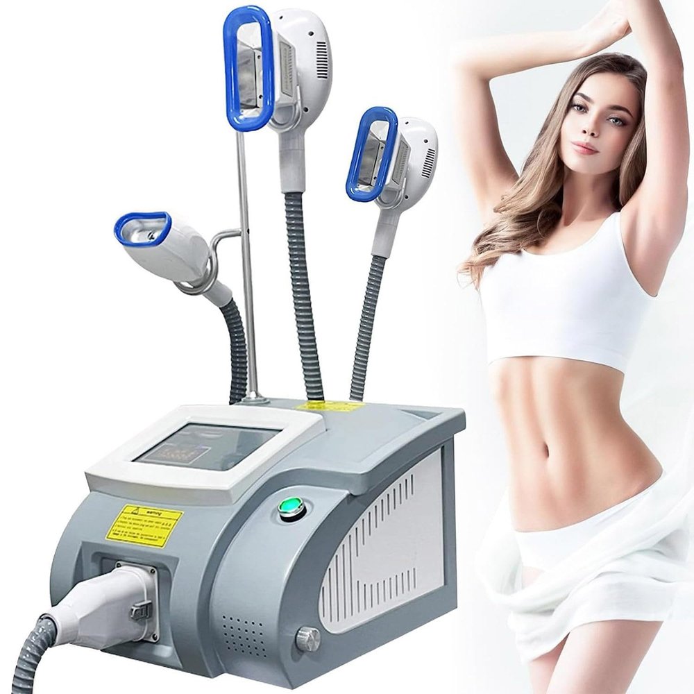 Freeze Slimming Machine, Fat Removal Machine Cryolipolysis Fat Lipolysis Instrument Frozens Burst Fat Slimming Instrument with 3 Handles
