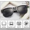 Duronge Set of 4 Pinhole Glasses, Eye Trainer, Black Vision Correction Glasses, Anti Fatigue, for Fatigue Relief, Relaxation and Eye Training view 4