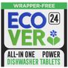 Ecover Power Dishwasher Tablets, All-In-One Dishwasher Salt & Rinse Aid, Power Cleaning, Mandarin and Lemongrass Scent, Pack of 1, 24 Tablets view 3