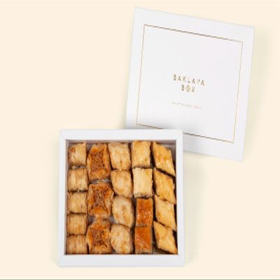 Assorted Baklava Gift Box  A Premium Selection of Delicious Middle Eastern Sweets, Perfect for Gifting or Special Occasions (750 Gram)