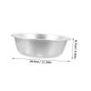 AUTSUPPL Aluminum Kitchen Wash Basin, Round Fruit Salad Washing Bowl, Smooth Surface Baking Mixing Bowl for Home Kitchen Prep view 2